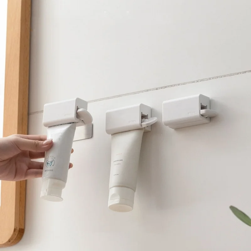 Tooth Brush Holder Bathroom Accessories Wall Toothpaste Squeezer Lazy Squeeze Toothpaste Clip Bathroom Rack