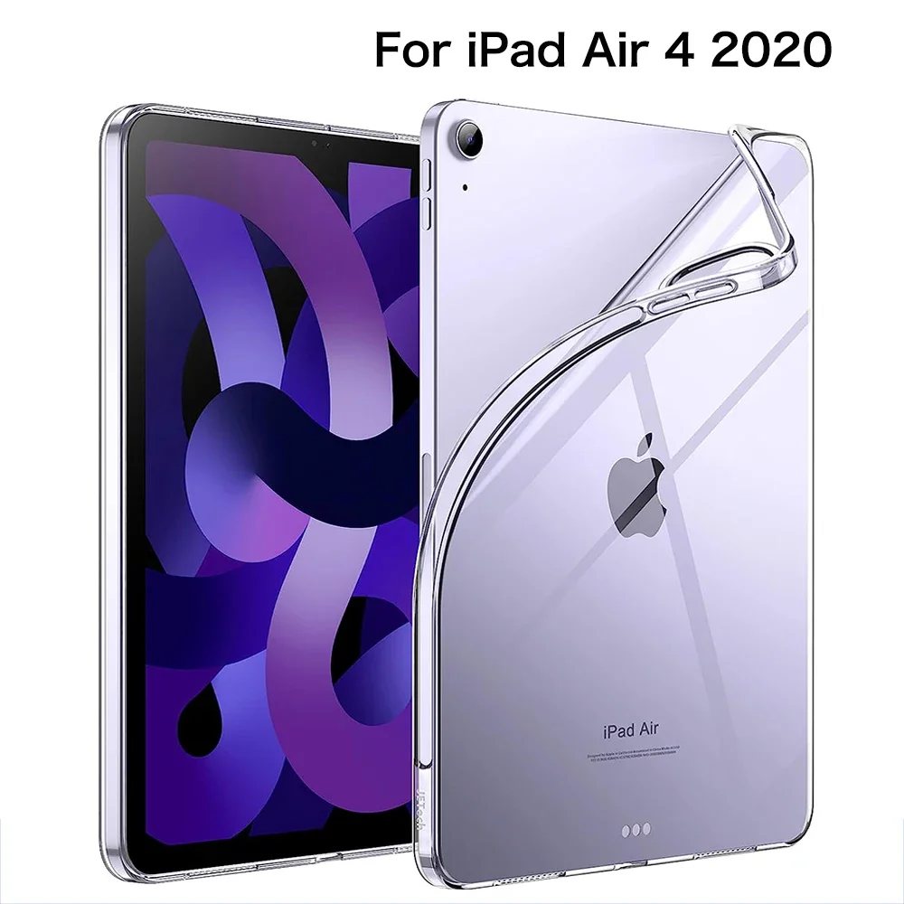 Crystal Clear TPU Silicone Tablet Cover - Durable Transparent Protective Case
