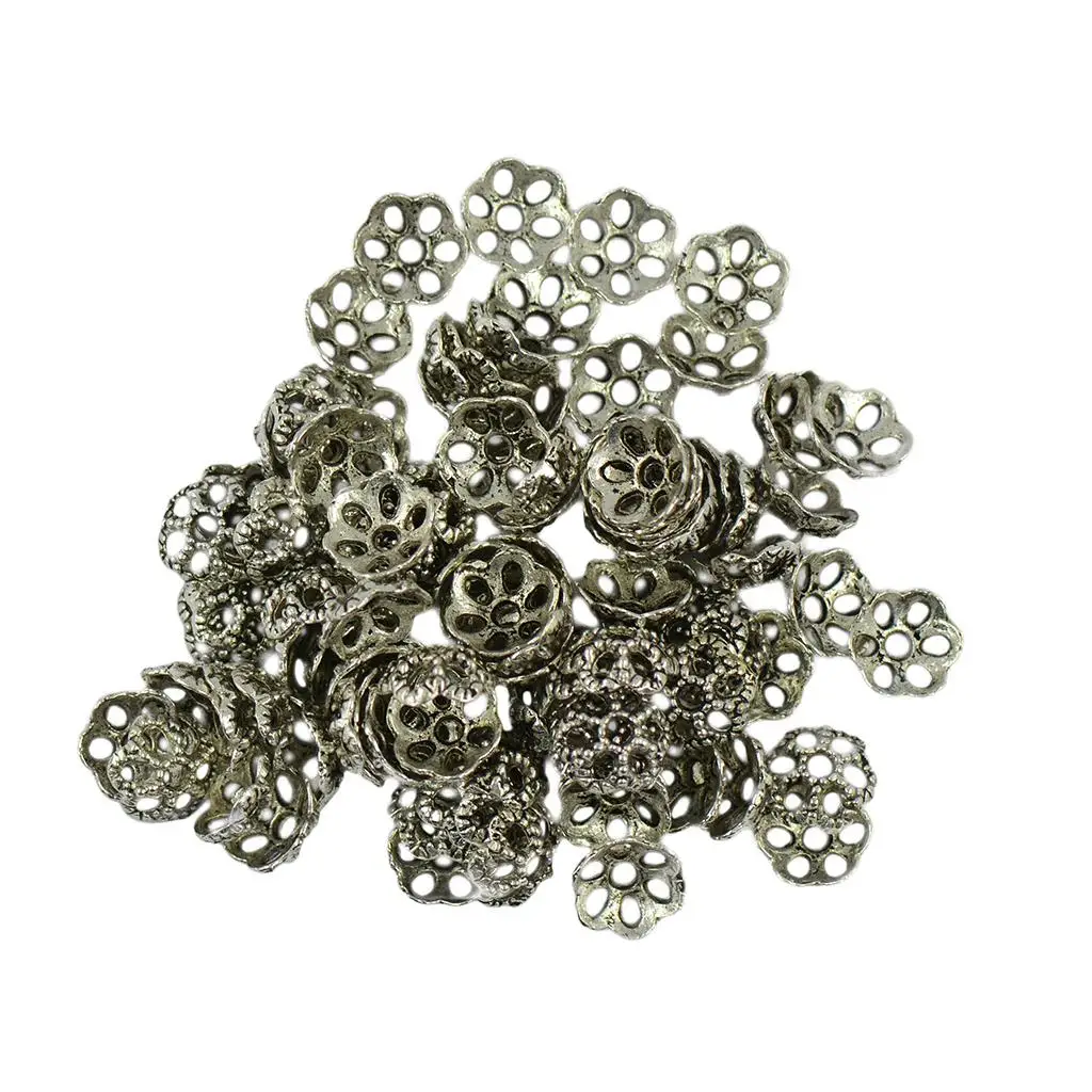 

Wholesale 100Pcs Filigree Lotus Spacers Jewelry DIY Findings