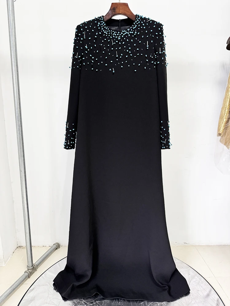 فستان هاي ستريت فضفاض مطرز ٢٠٢٥