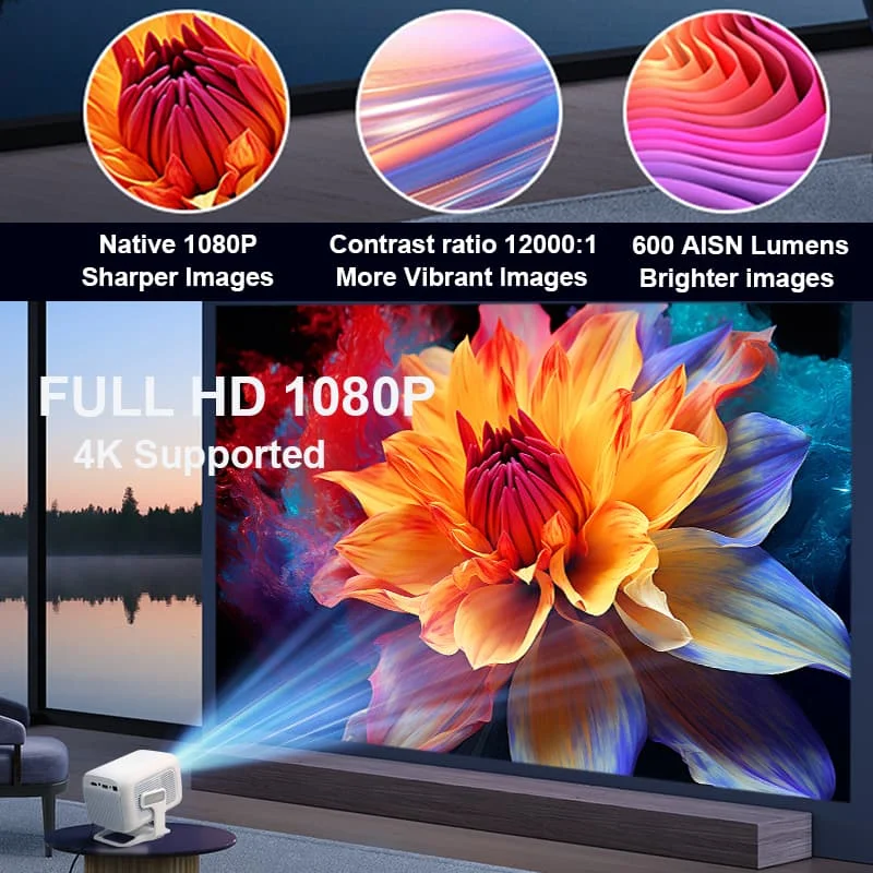 Projector tripod stand projector stand projector bracket projector wall mount wall mount bracket DITONG X3Plus HD projector 1080P support 4K WIFI6 BT5.2 Android projector Auto-focus Auto-keystone Home theater