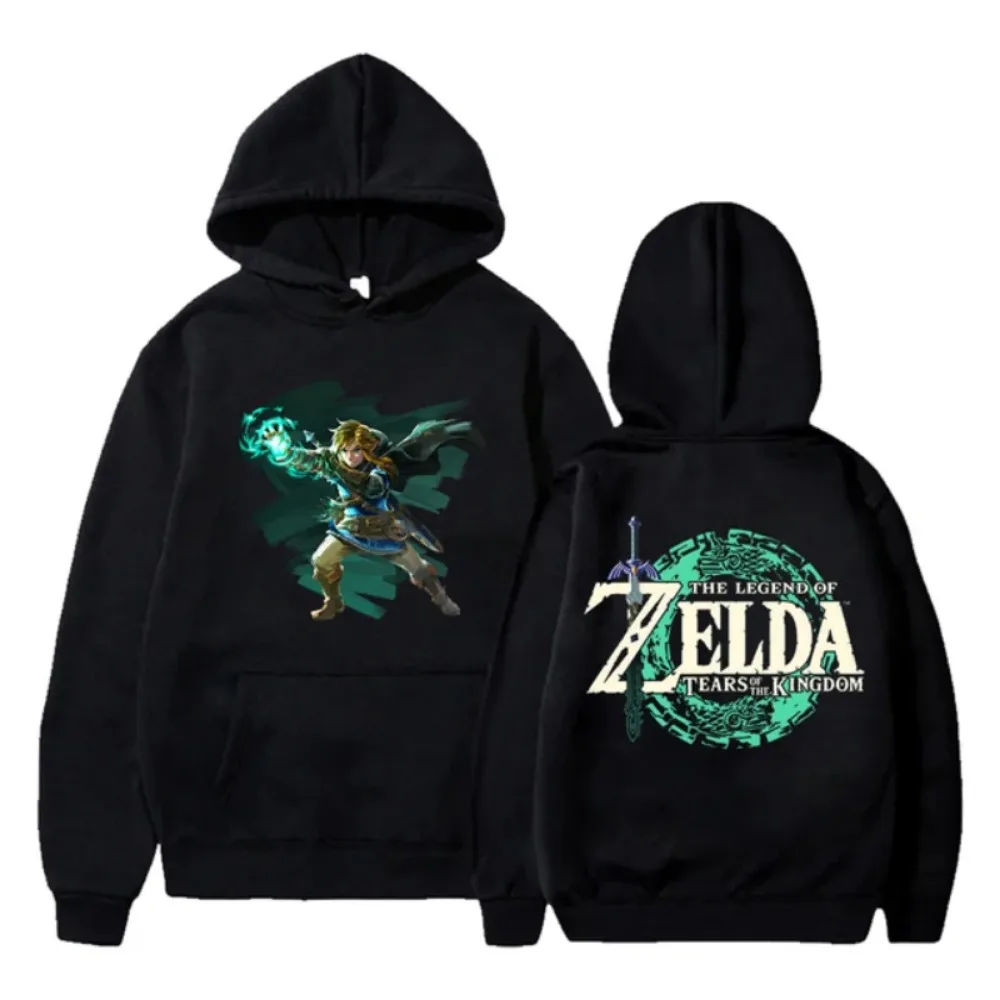 Harajuku Anime Zelda Felpa Con Cappuccio Da Uomo Zelda Tears Of The Kingdom 3D Print Clothes Pullover Ragazzi/Ragazze Bambini