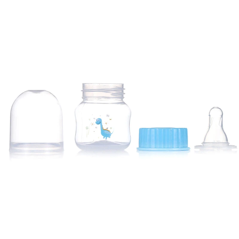 50ML   미니 휴대용 수유병 BPA 프리 안전  수유 젖꼭지 케어 피더 과일 주스 우유병