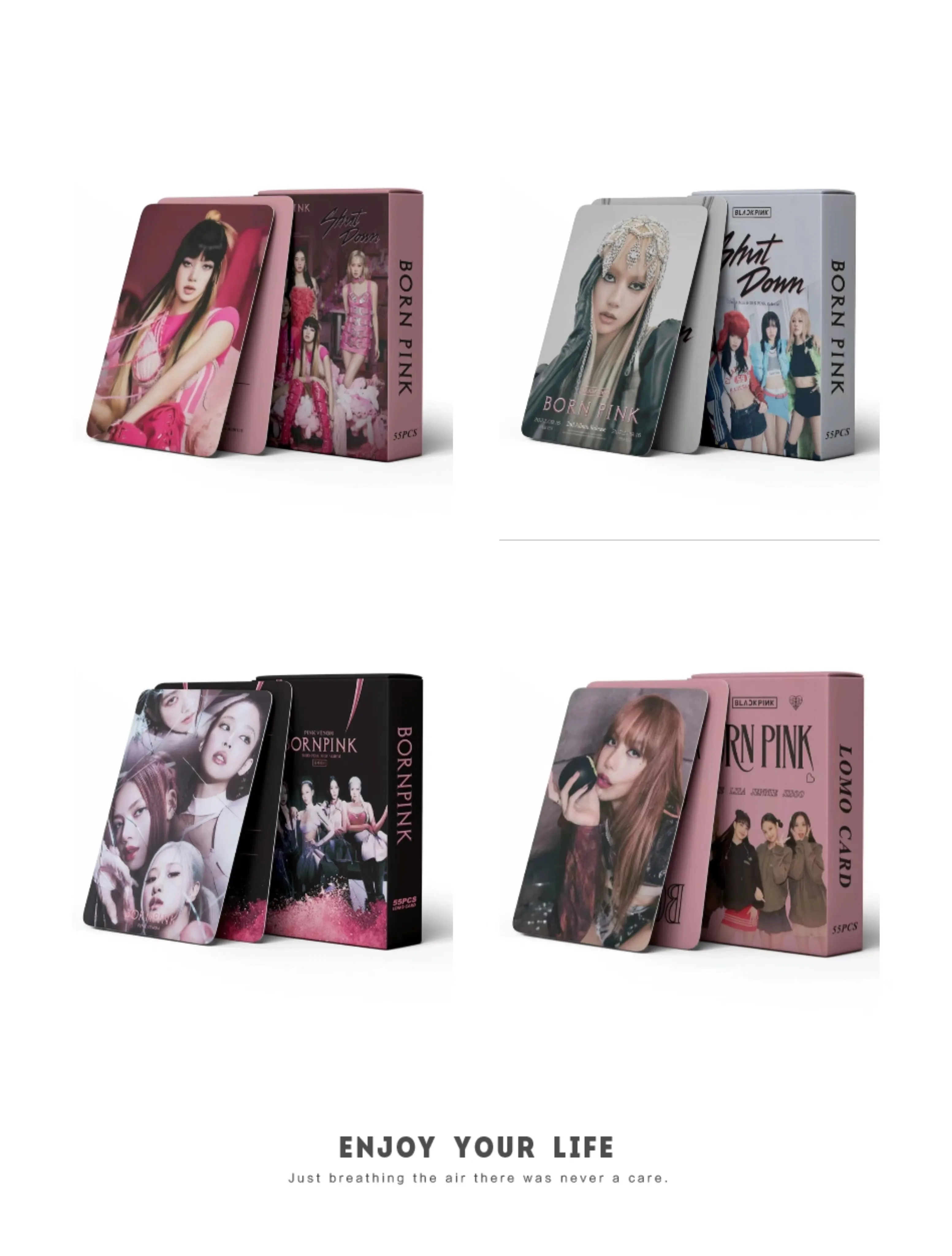 53pcs Blackpink Jennie Le nouvel album Born Pink Lomo Card Petites cartes  aléatoires