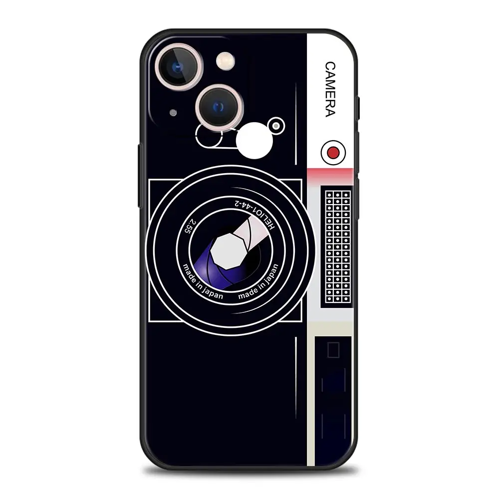 Vintage-Inspired Shockproof TPU Phone Case with Retro Camera Design