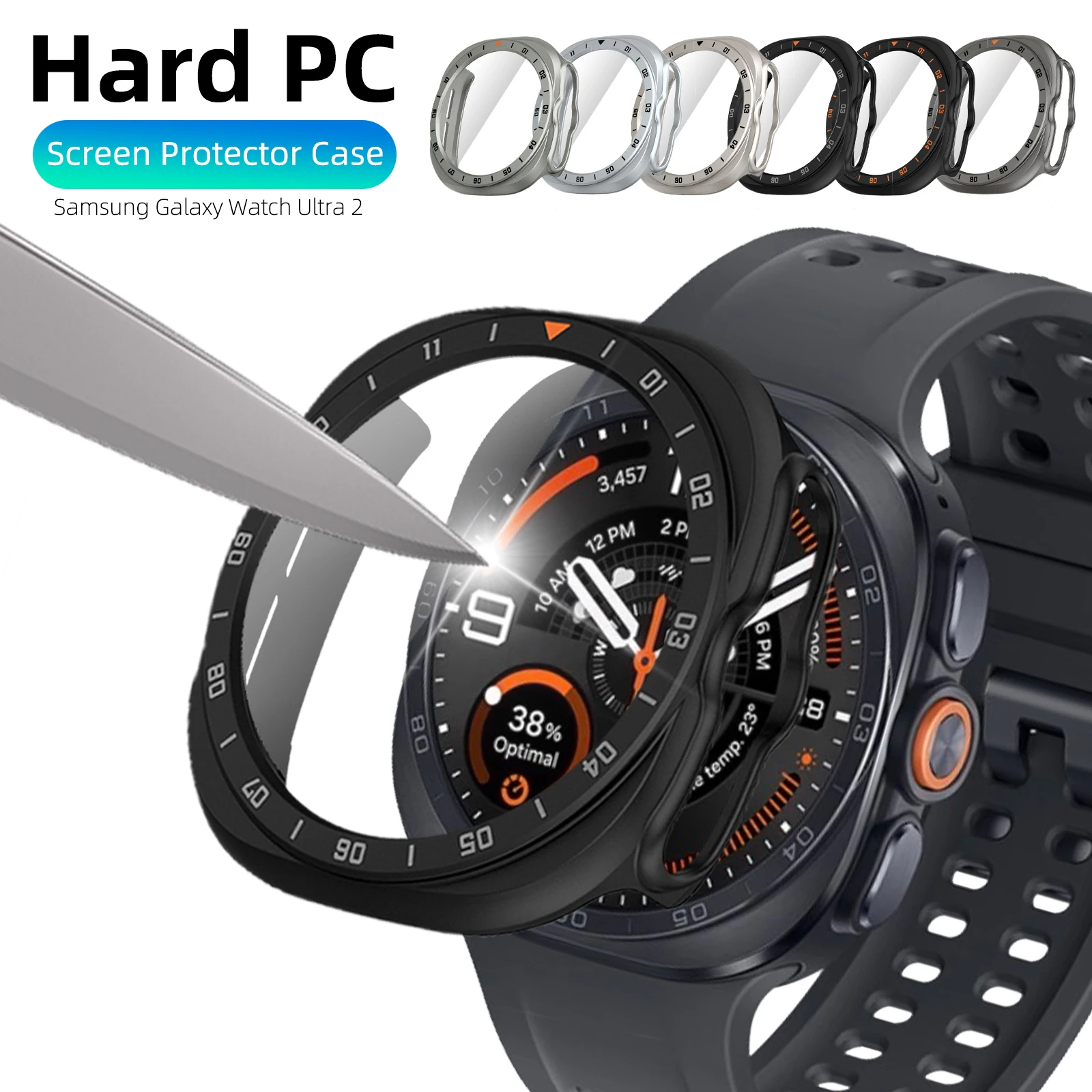 Enhanced Protective Case with Tempered Glass Screen and Hard PC Bumper