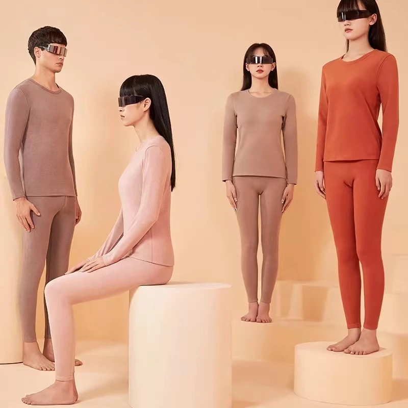 New Thermal Underwear Women Winter Clothes Second Skin Suit Thick Warm Lingerie Men Thermal Clothing Set 2 Pezzi Long Johns