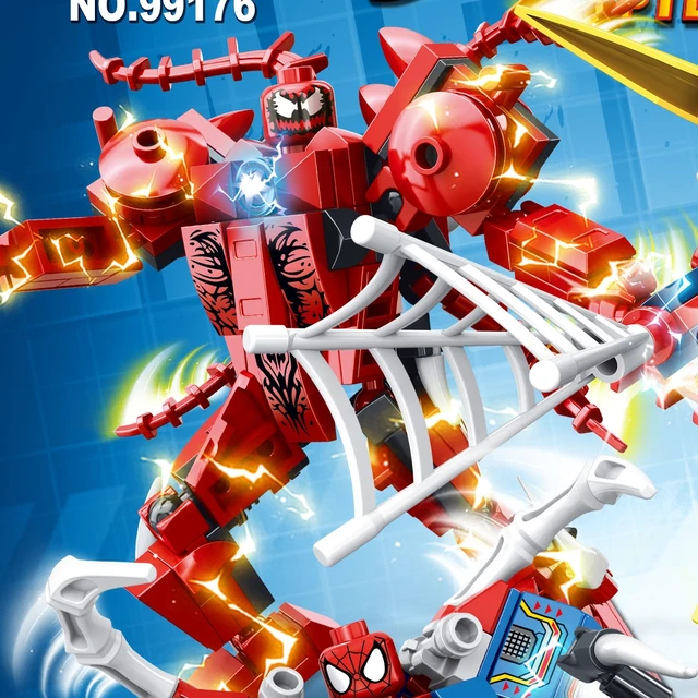 Transformation Robot Disney Building Blocks Mini Model Figures Spiderman Iron Man Venom Captain Hawk Deadpool Technic Gifts Toys 4