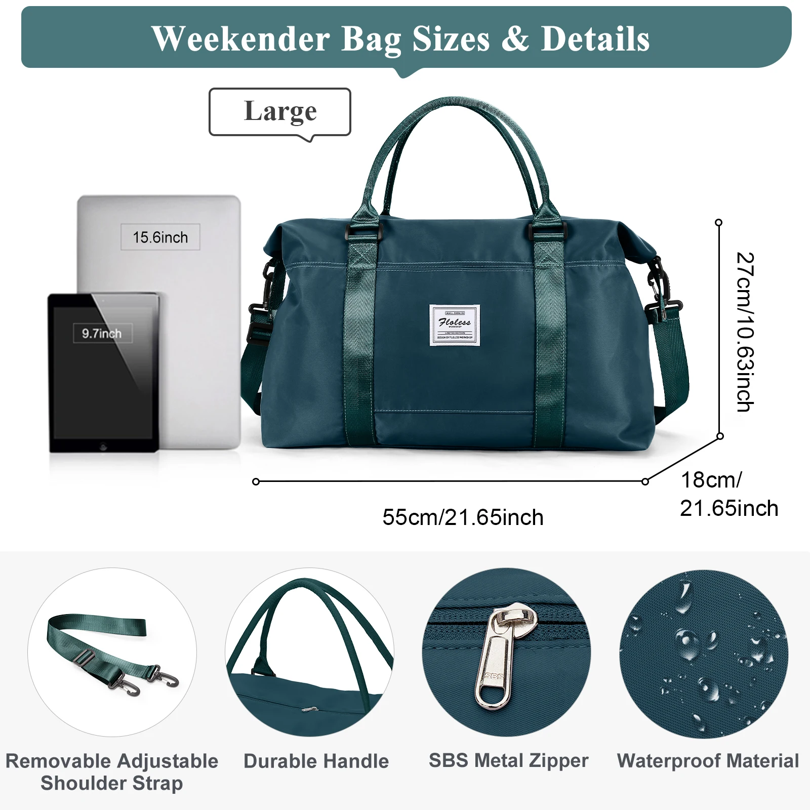 Weekender Travel Bag for Men Gym Bag for Women, Hospital Bag for Work and Delivery, Overnight Bag Travel Duffel Hand Luggage Bag