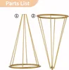 etallic Gold Flower Stand，Rustproof Centerpiece for Wedding Table, Christmas Party Decor with Metal Base, Floral Vase Holder 6