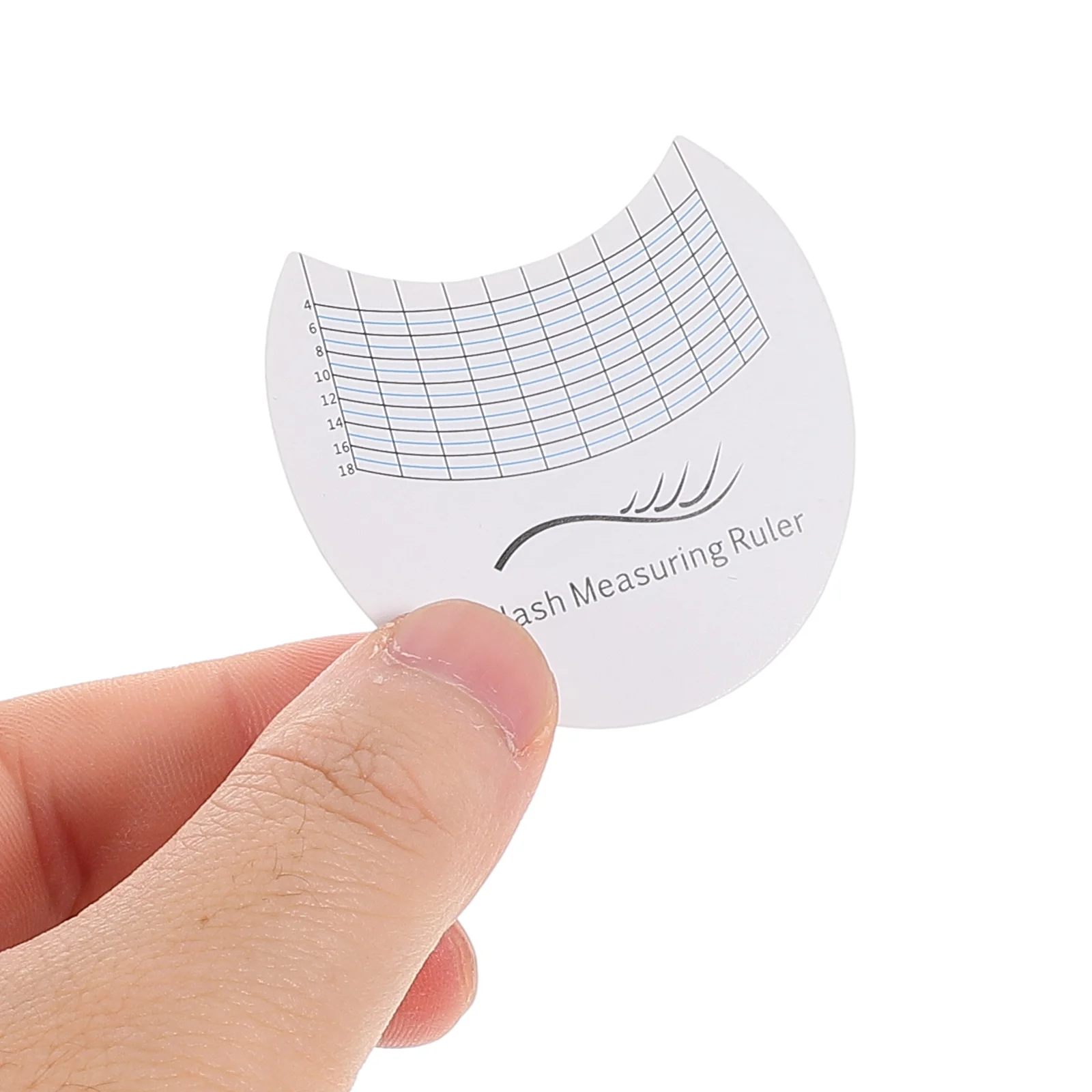 10Pcs Eyelash Measurement Card Lash Extension Measuring Tool Durable Plastic Eyelash Length Gauge Lash Ruler Makeup