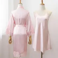 Sexy Women Home Dressing Gown Intimate Lingerie Lace Bride Wedding Robe Set Nightwear Casual Sleepwear Kimono Bathrobe Gown - Image 5