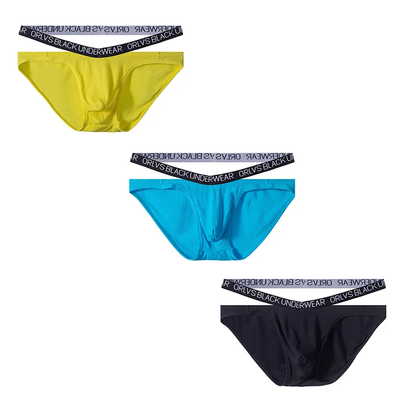 CMENIN 3Pcs Cotton LOGO Breathable Underwear Men Jockstrap Briefs Mens