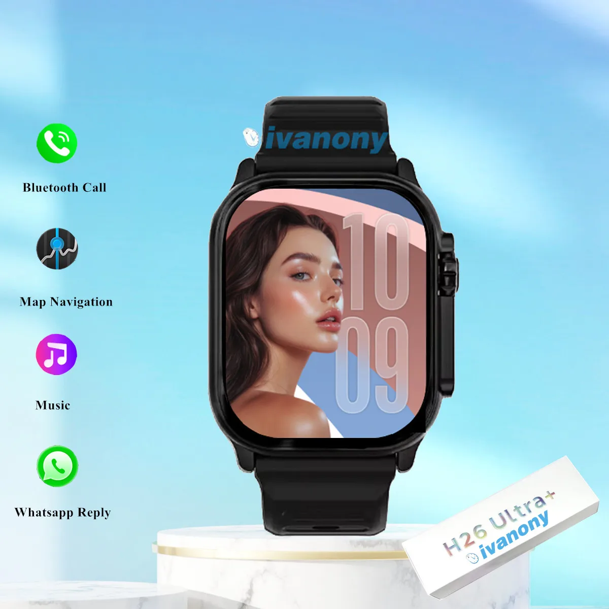 Original Smart Watch H26 Ultra Plus Always on Display with Whatsapp Reply Offline Music Positioning 1GB/ROM Series 11 Smartwatch