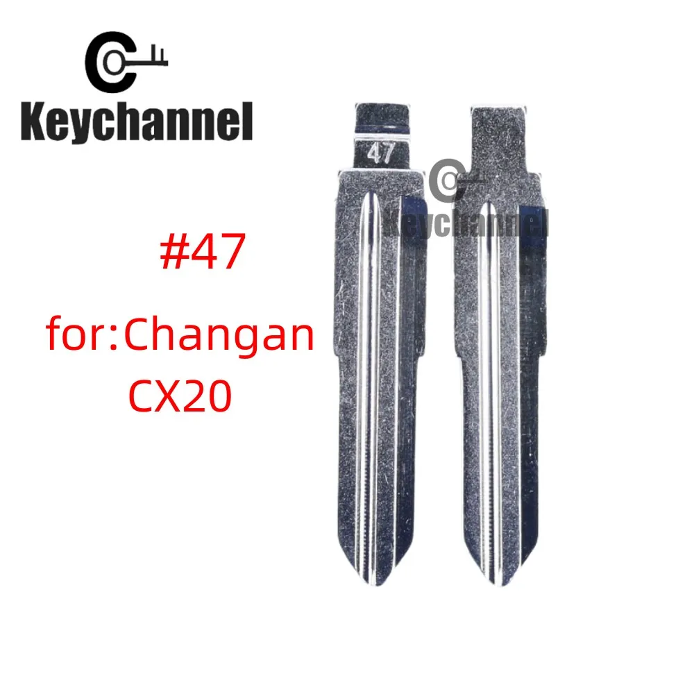 Keychannel 10PCS Universal Car Key Blade #47 KD Key Blank Flip Blade Head for KD KEYDIY VVDI Xhorse For Changan CX20 Spare Key