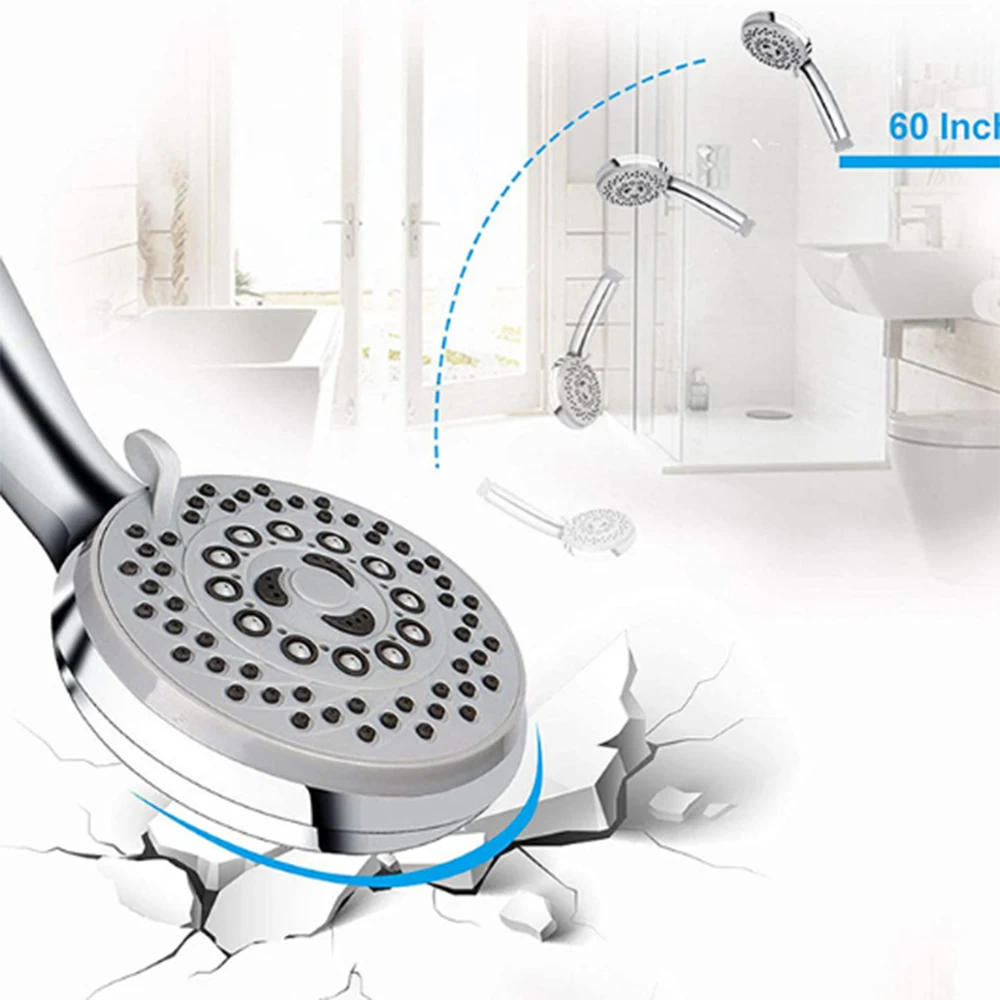 1pc - Fashionable handheld shower head - five level shower head, bathroom accessory, very suitable for home use