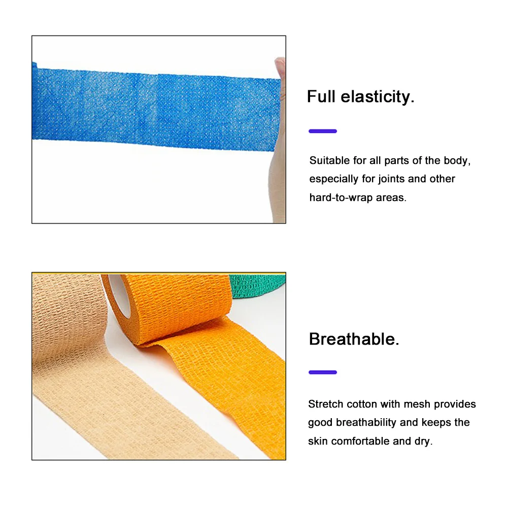 6Pcs Elastic Sports Bandage Self-Adhesive Sports Protective Bandage Wear Resist Cohesive Guard for Animals Ankle Sprains