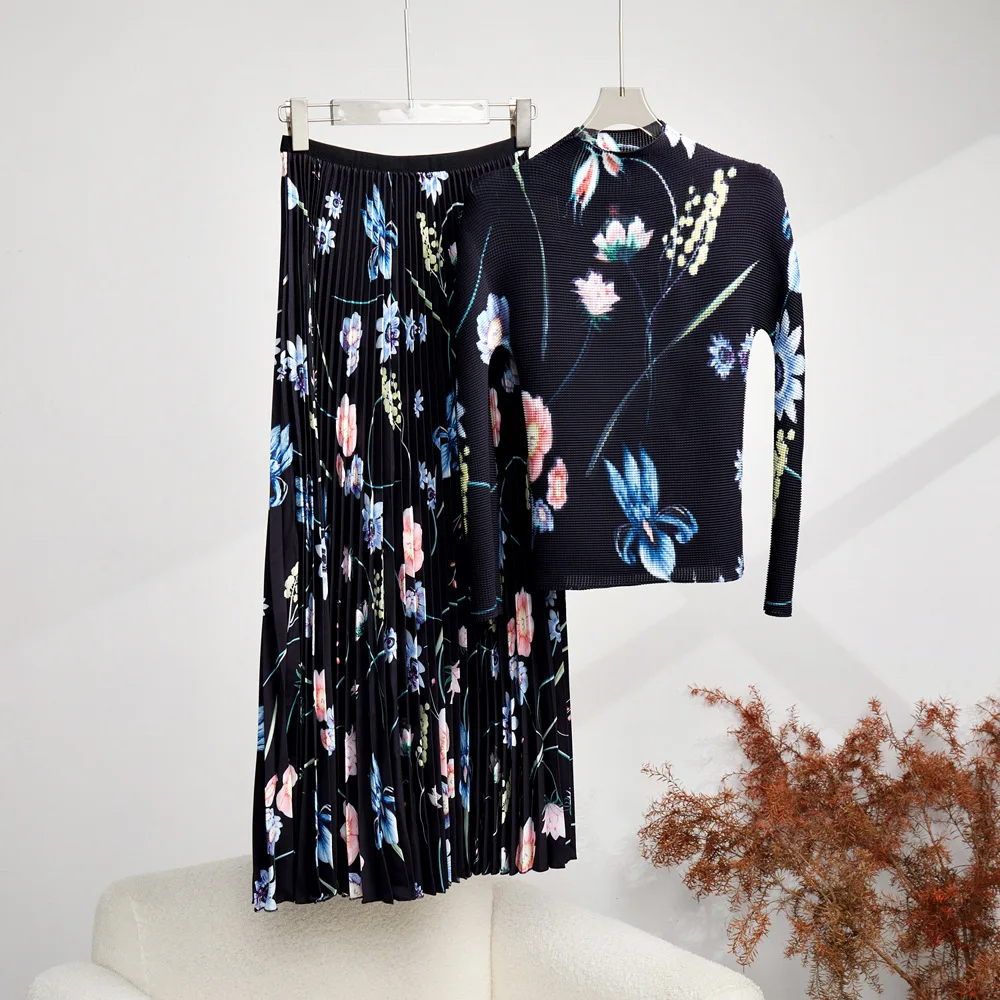 Priya | Women's Floral Embroidered Long Sleeve Tunic Trouser Set