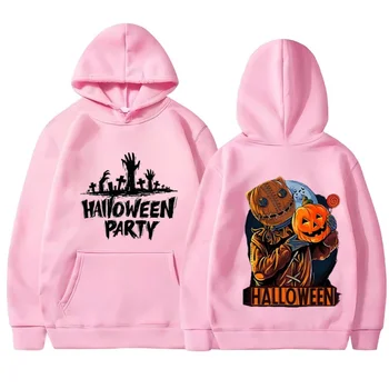 2025 عيد الميلاد الهيب هوب الرعب الاتجاه المطبوعة هوديي جودة عالية عارضة فضفاضة مريحة البلوز