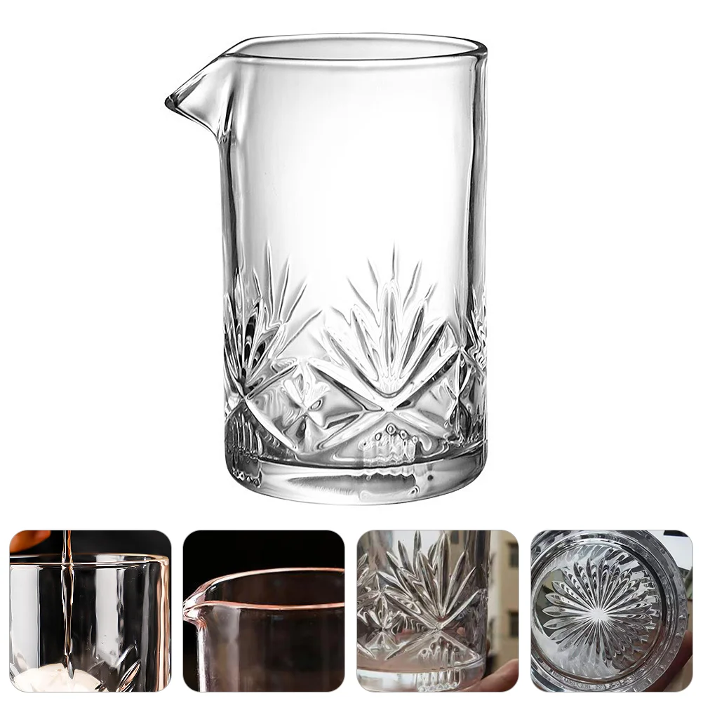 

Glass Mixing Cocktail Pitcher Bar Stirring Crystal Bartender Cup Bartenders Stirred Drink Seamless Kit Mixer Oz 24Oz