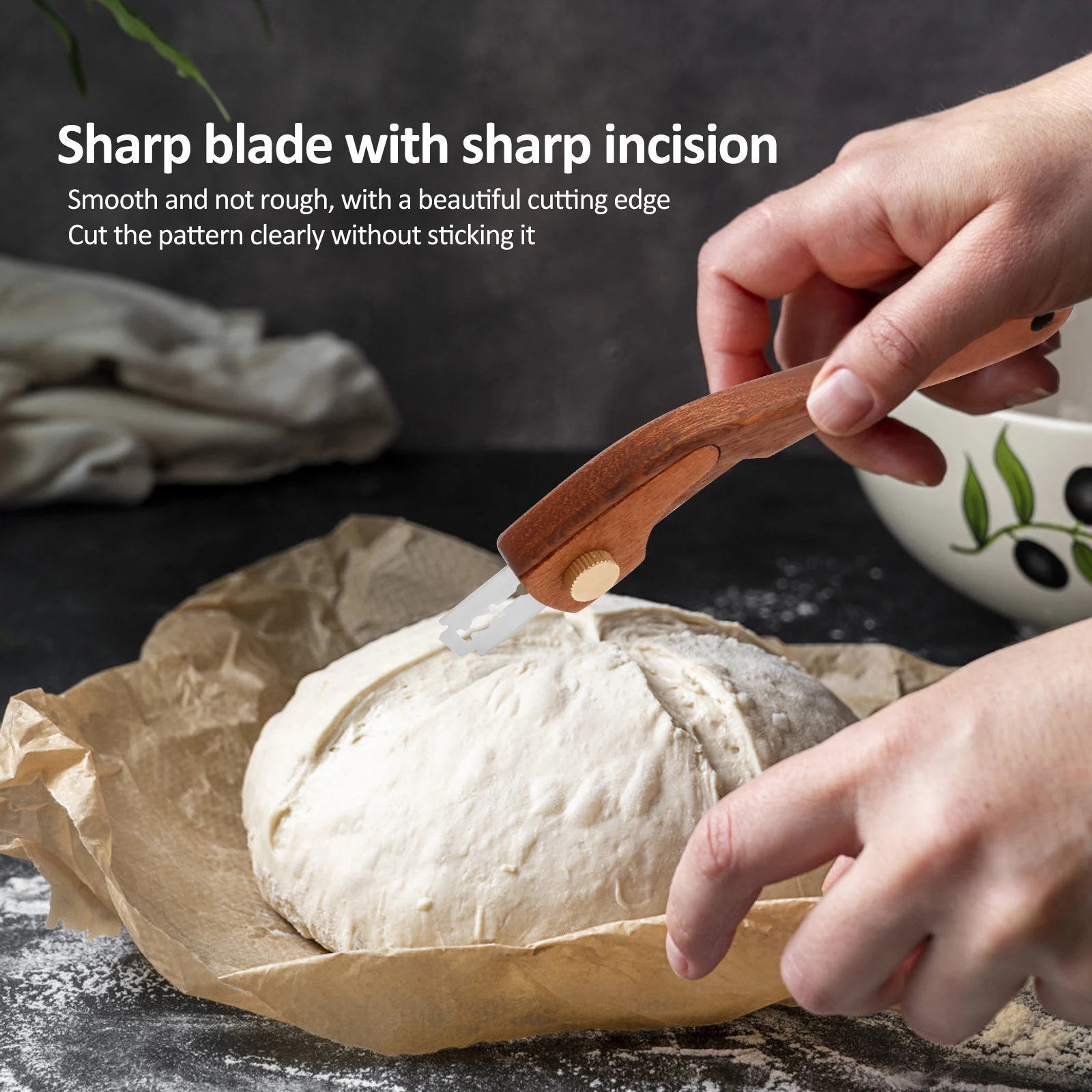 Bread Scoring Knife  with Stainless Steel Blades Dough Knife Dough Scoring Knife Bread Lame for Sourdough Bread Baking Tool