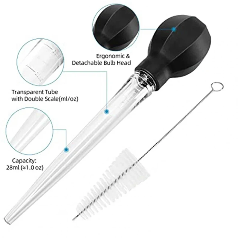 Bbq Food Flavor Baster Syringe Tube Pump Cooking Chicken