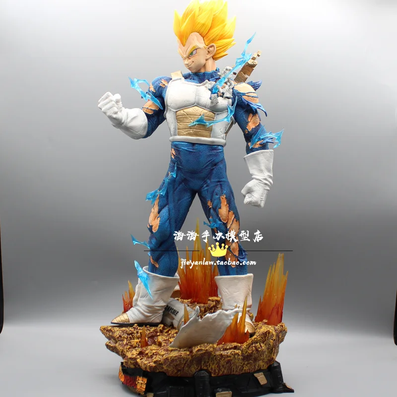 46cm dragon ball z gk superdimensionado vegeta super saiyan cabelo