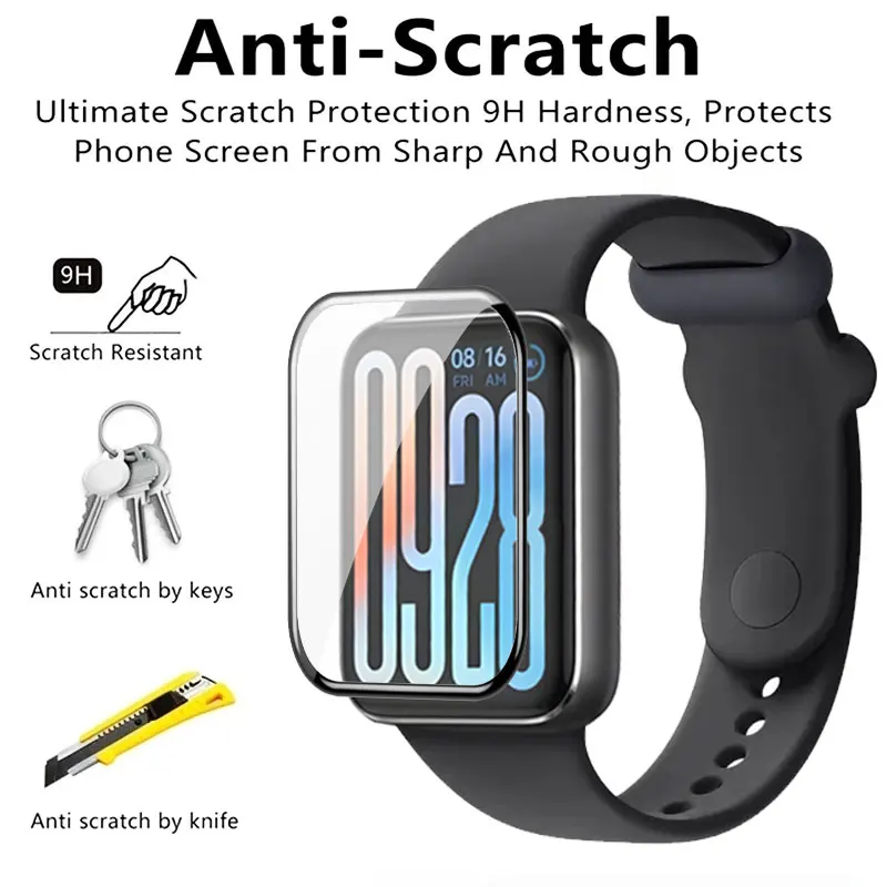 Premium Full Screen Protector with Soft Edge and 3D Curved Design - Anti-Scratch HD Film, Black