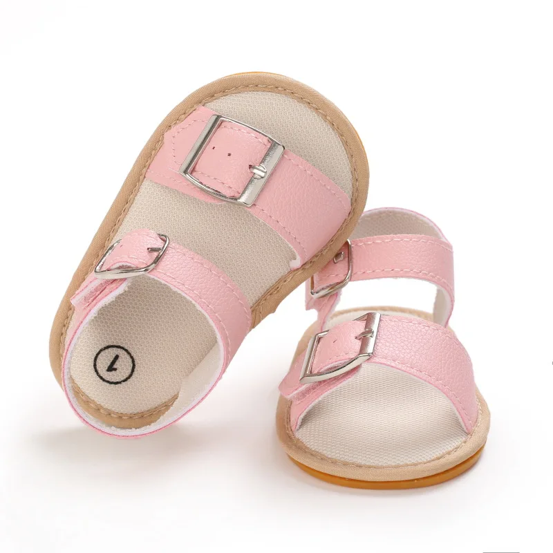 

Baby Boy Girl Shoes Toddler Flats Summer Sandal Soft Rubber Sole Anti-Slip Crib Shoes First Walker