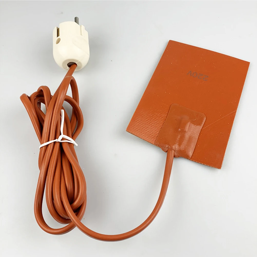 13x9cm Car Engine Oil Pan Sump Tank Heater Pad 250W Silicone Oil Heating Pad Engine Tank Wear Protect With EU Plug 220V
