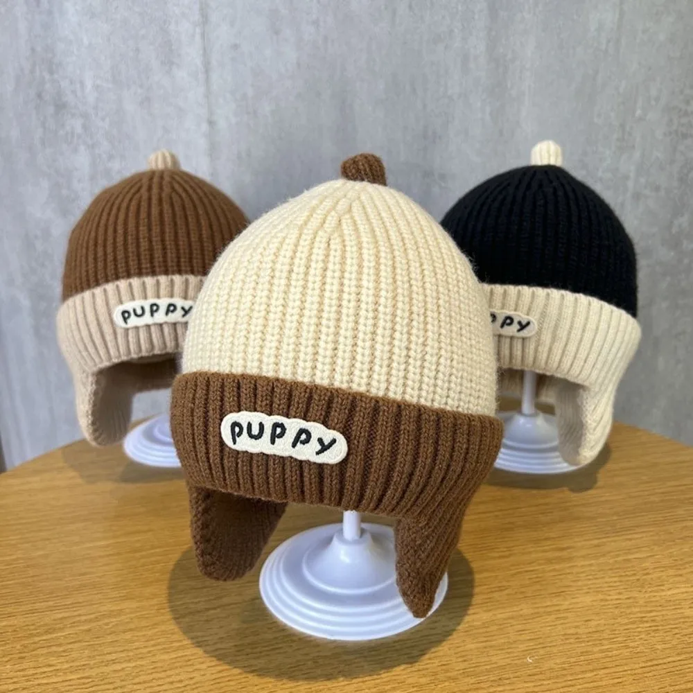 New Knitted Pacifier Pullover Cap Warm Coldproof Ear Protection Hat Windproof Beanie Hat 0-3Y