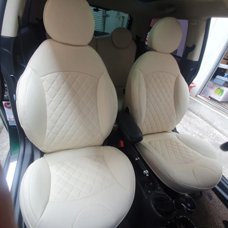 Housses De Sièges Auto Pour Mini One/Cooper R50 R53 2001-2006 - Ensemble Complet Avant/arrière, Simili Cuir | Protection, Confort, Lavable - 10