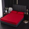 100% Waterproof Solid Bed Fitted Sheet Nordic Adjustable Mattress Covers Four Corners With Elastic Band Multi Size Bed Sheet 6