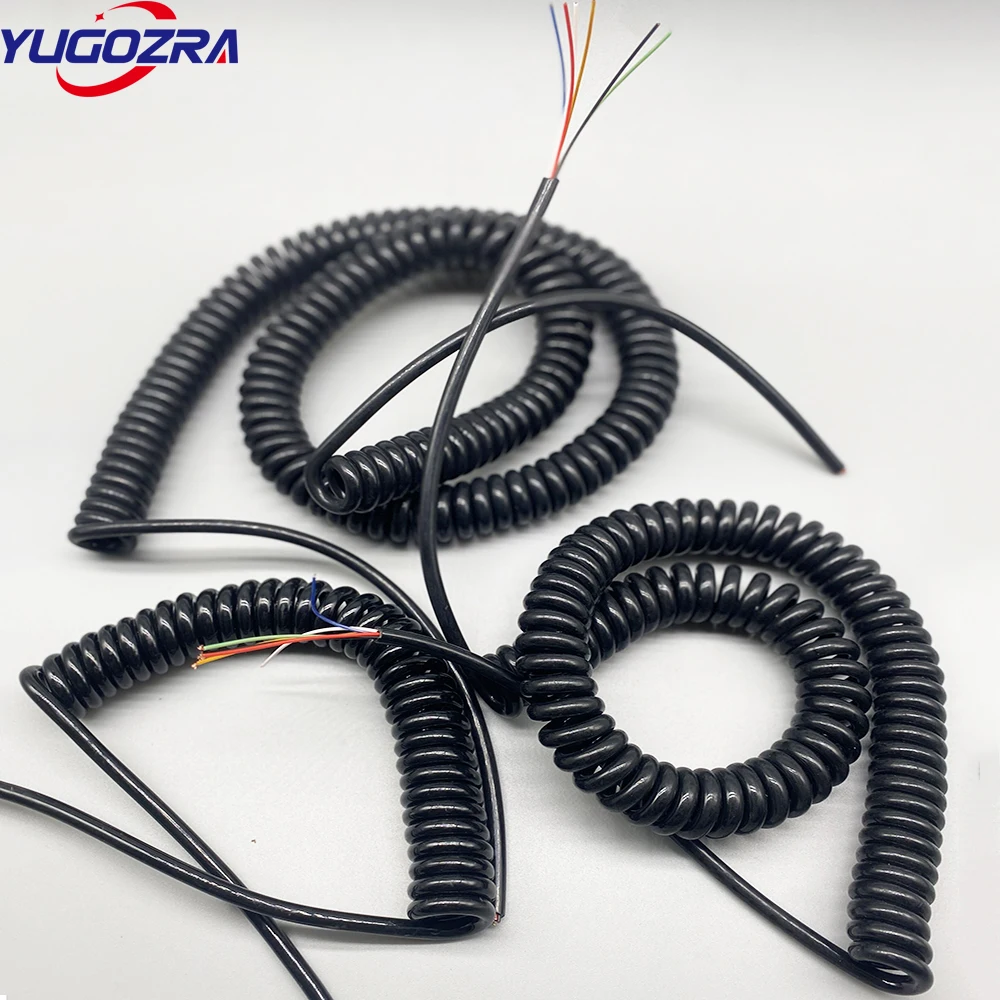 6core Spiral Power Cord 24AWG High Quality TPU Spring Coiled Cable