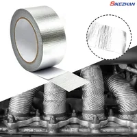 Exhaust Pipe Insulation Tape Exhaust Heat Tape Manifold Downpipe High Temperature Bandage Tape Aluminum Foil Wrap 1