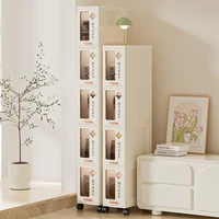 Slim Mobile Storage Cabinet, Space-Saving Narrow Drawer Organizer, Minimalist Multi-Purpose Design for Kitchen/Bathroom/Living 2