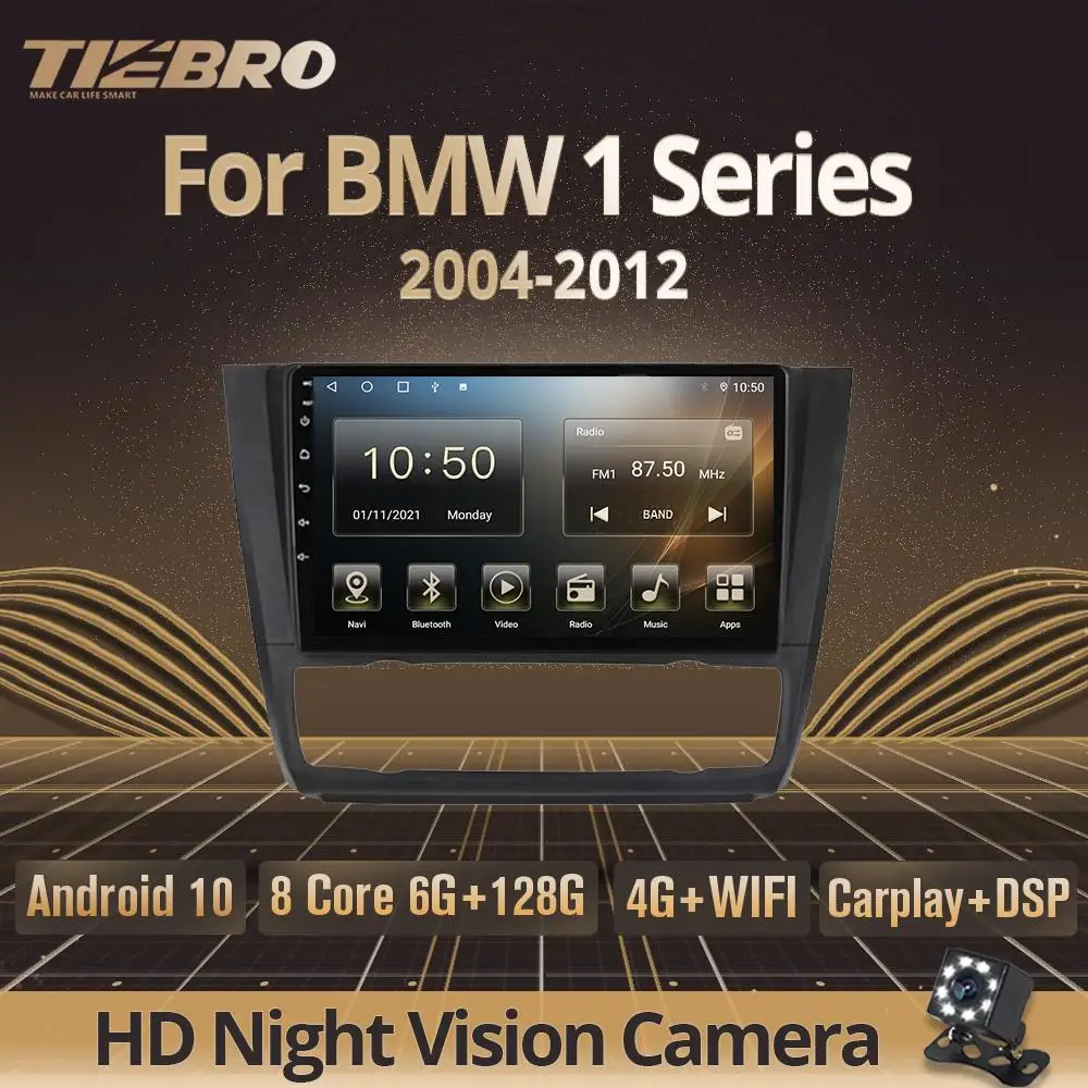 

Автомагнитола Tiebro 2 Din Android 10,0 для BMW 1 серии 2004-2012 E81 E82 E87 E88 Автомобильный мультимедийный плеер 2 Din стерео приемник