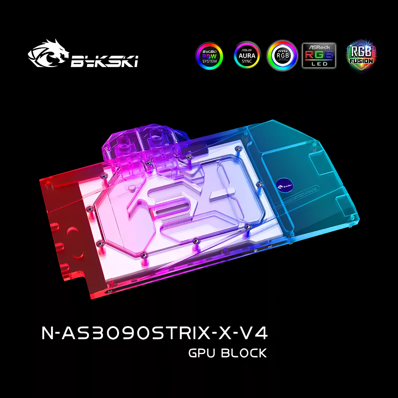 Bykski 水冷 GPU ブロッククーラー ASUS ROG STRIX RTX3090 3080 N