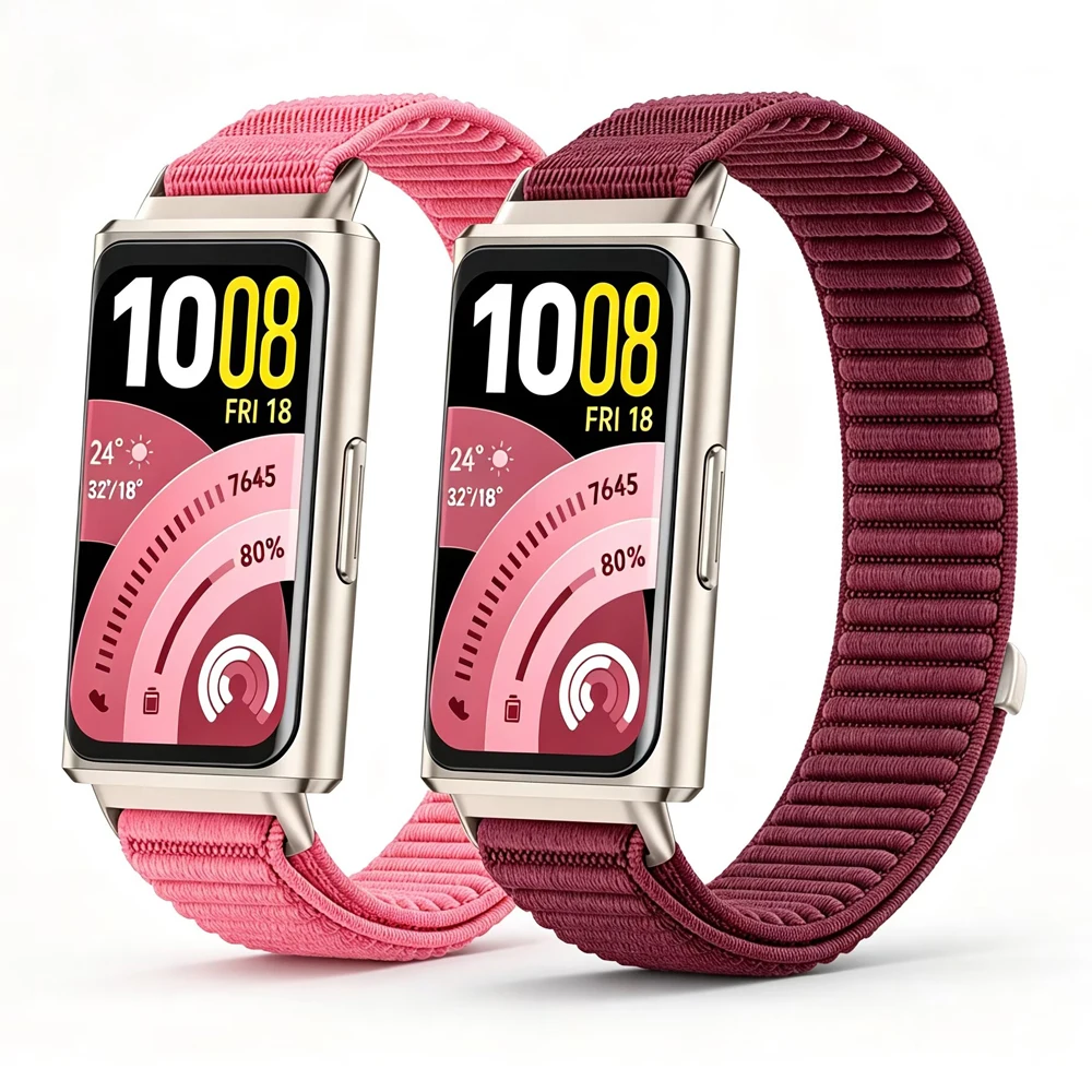 Breathable Nylon Loop Sport Strap for Smartwatch - Adjustable Bracelet