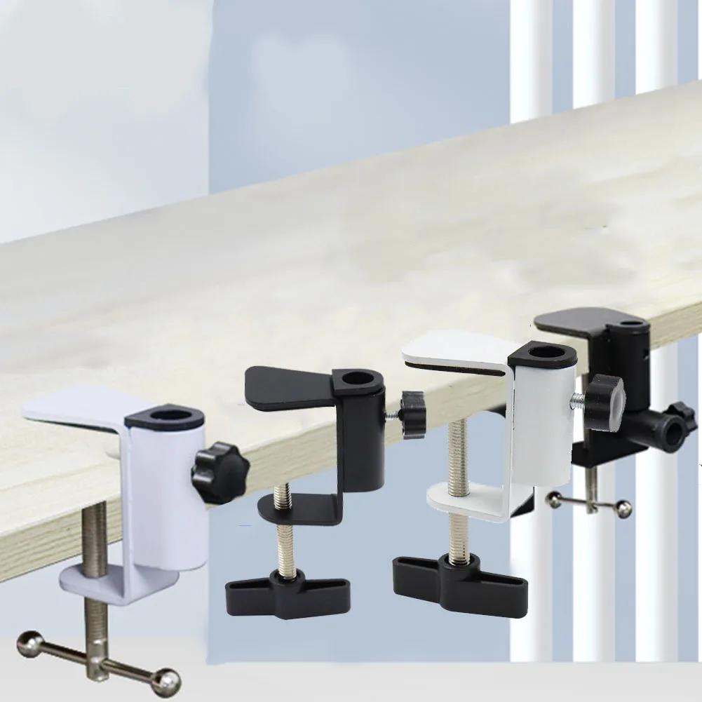 Desktop Mount Clamp With Adjustable Screw Aluminum Alloy Protective Heavy Duty Stand For Microphone Monitor Desktop Lamp Camera