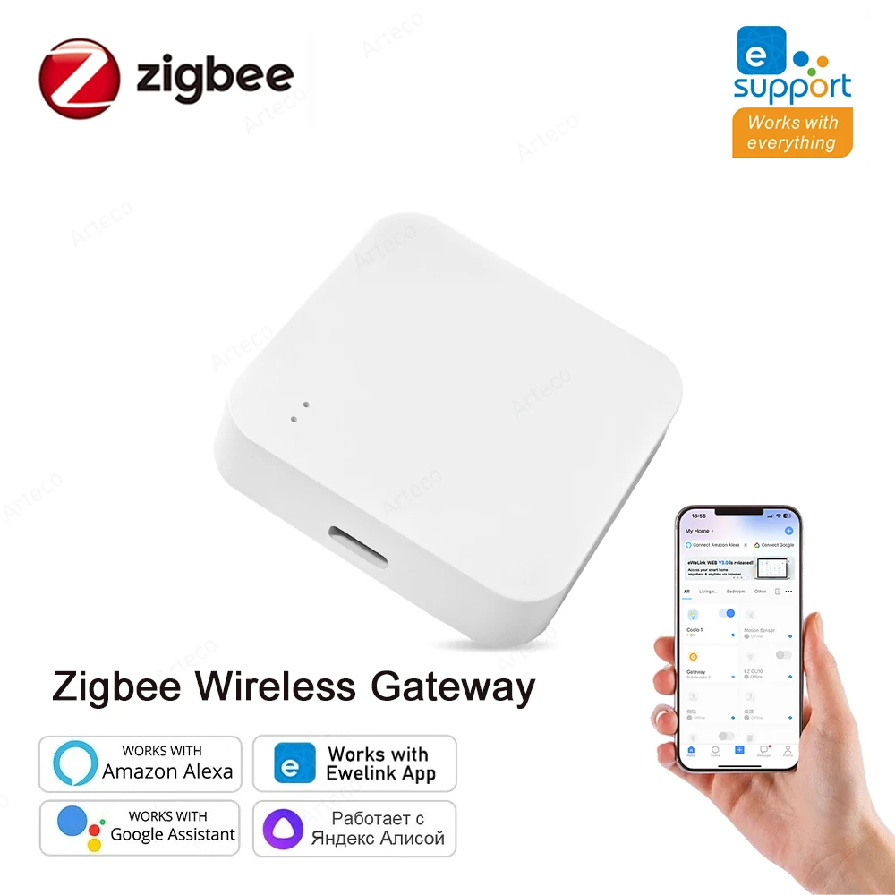 

Zigbee 3.0 Gateway Hub Smart Home Wireless Bridge EWelink App Remote Control Automation Device For Alexa Google Home Assistant