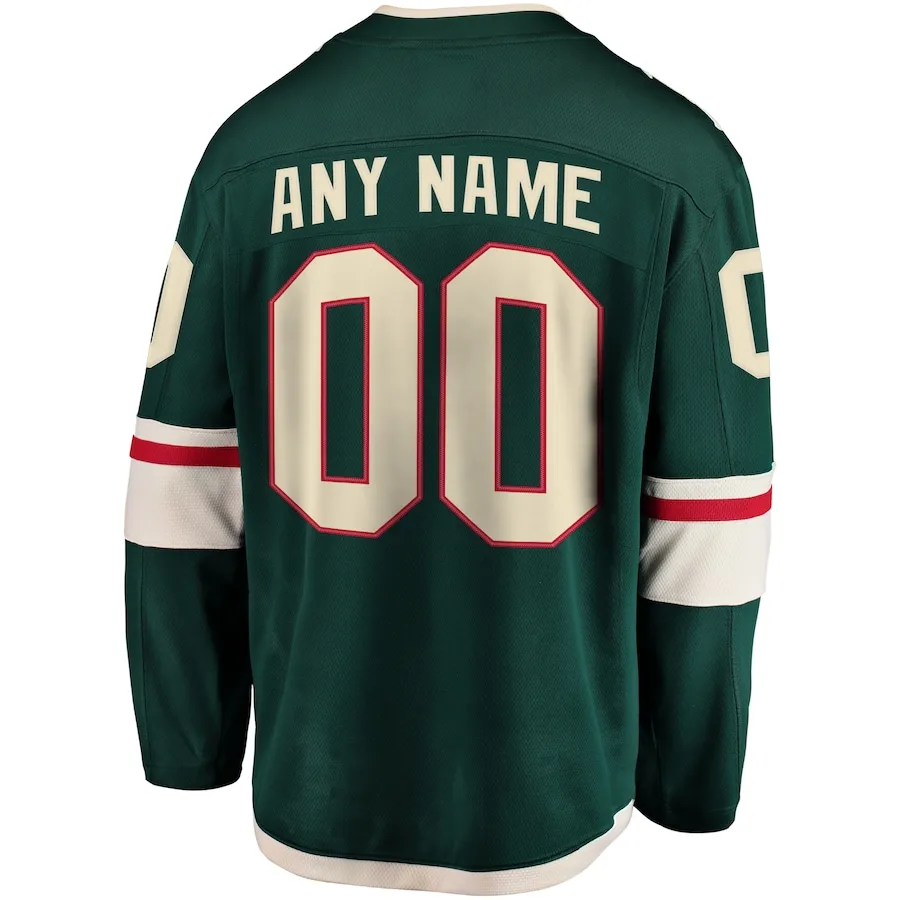 

Wholesale Embroidery Minnesota Hockey Jersey Name No. 97 Kirill Kaprizov 29 Marc-Andre Fleury Ice Hockey Uniform