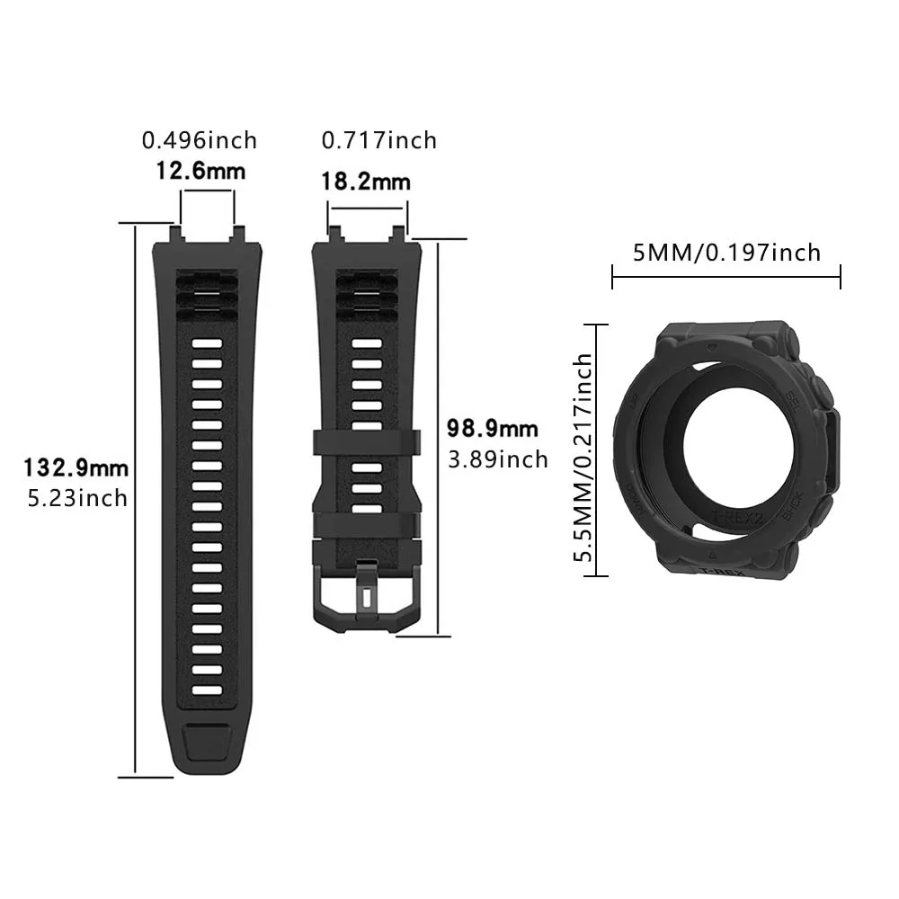 Versatile 2-in-1 Smartwatch Strap and Protective Case with Screen Cover