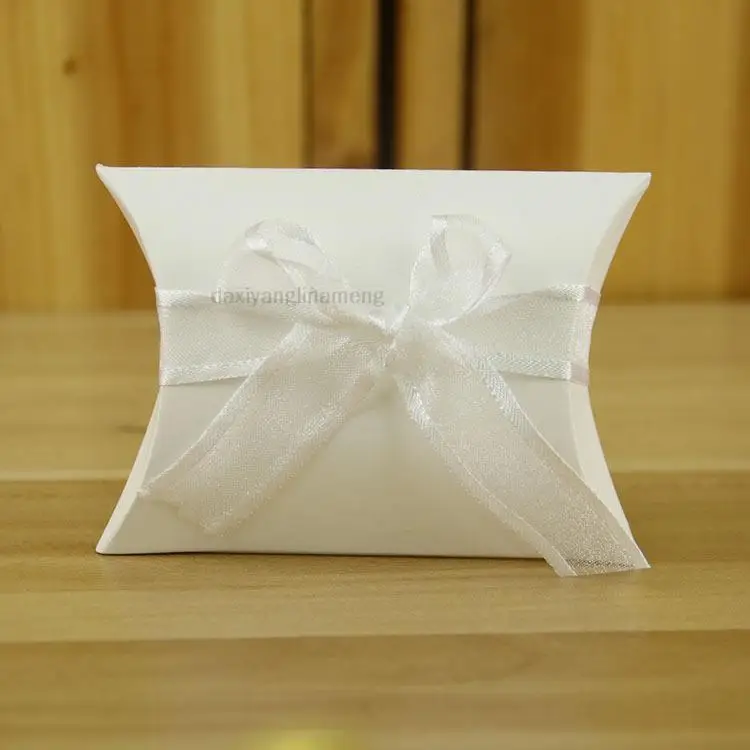 100 teile/los Europäische kraftpapier kissen pack verkaufen wie warme kuchen und freudige box von hochzeit geschenk box 2 farbe spot – Detail 8
