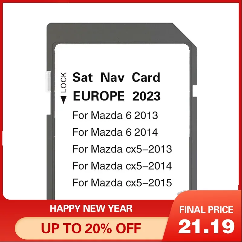 Per Mazda 6 Cx-5 Scheda Sd Per Auto Ultime Mappe Aggiornamento Navigazione Gps 2023 Accessori Mappe Eu Uk Con Adesivo Antiappannamento
