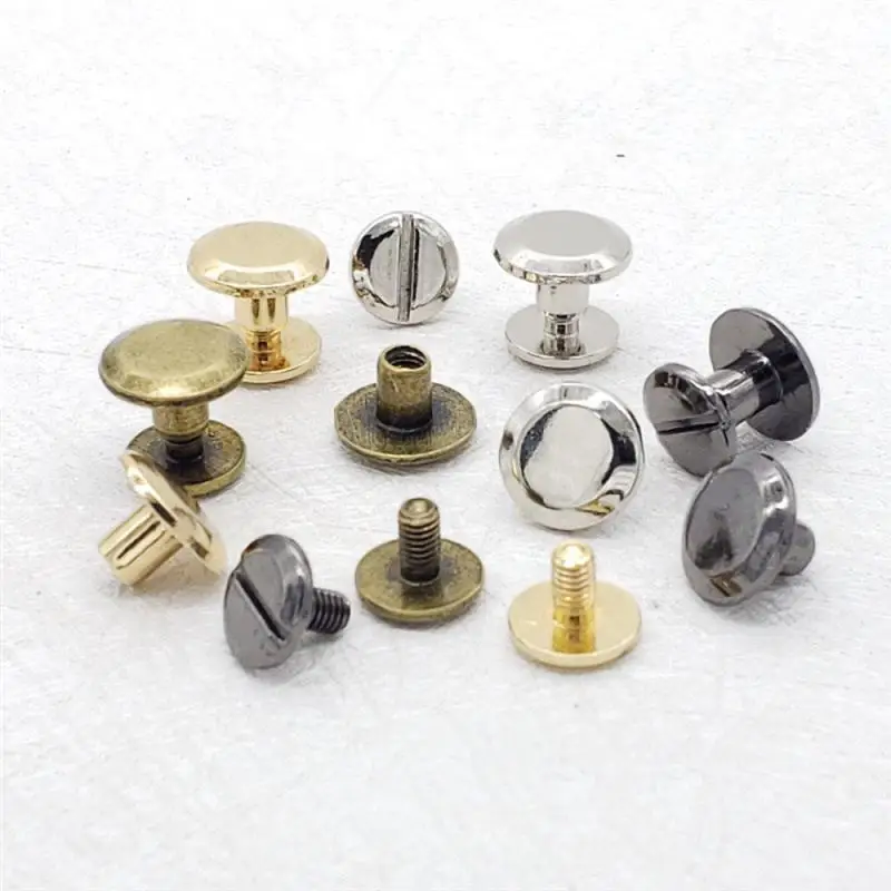 Lot De 50 Rivets À Double Capuchon En Métal 6 X 8 Mm, Goujons Ronds À