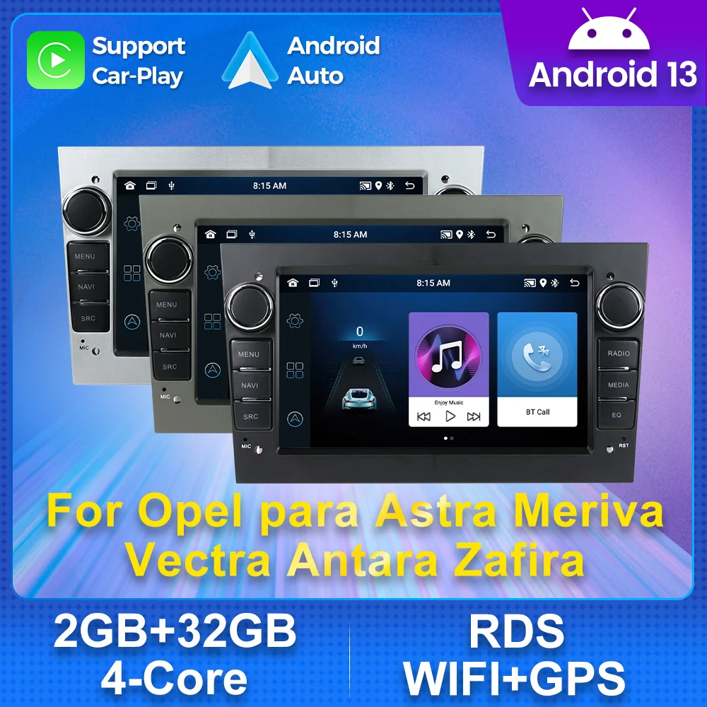 2Din Android 13 Car Radio Multimedia Player for Opel Astra H: A ...