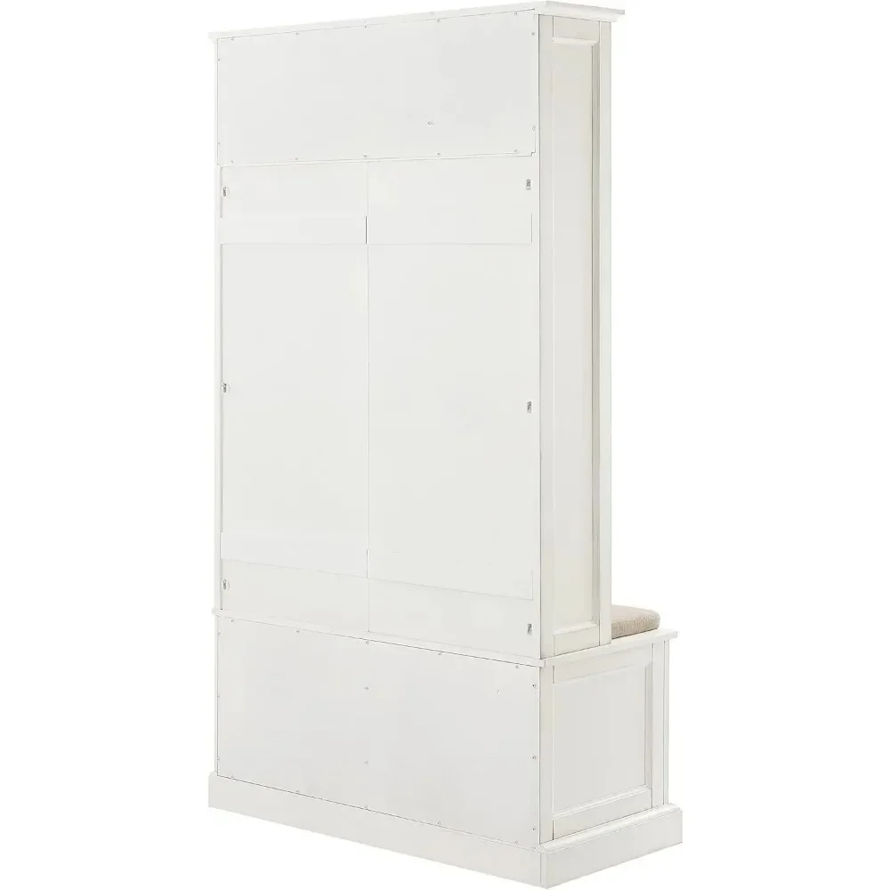 Holbrook Hall Tree, Distressed White 4