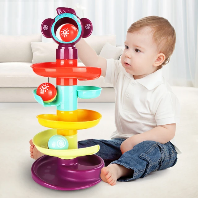 Montessori Baby Spielzeug Ball Turm Früh Pädagogisches Spielzeug Für Babys  0 12 Monate Track Stapeln Kinder Spielzeug Für Jungen 1 jahr Kinder Spiel -  AliExpress