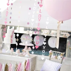 1PC DIY Colorful Paper Letter Garlands I Love You Flags Banner Fashion Marriage Confession Romantic Wedding Venue Decoration